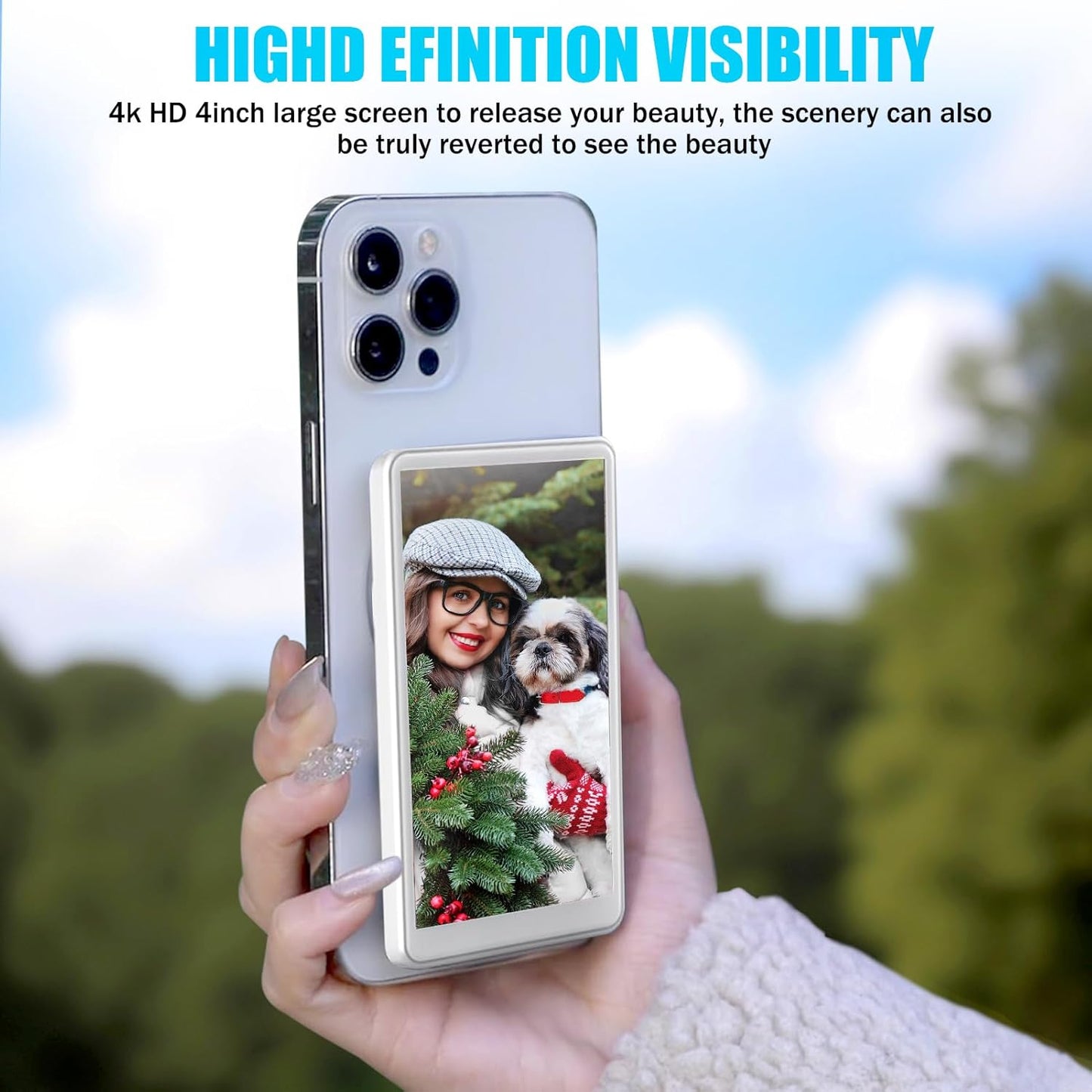 SnapMirror™ – Magnetic Dual-Screen Selfie Display