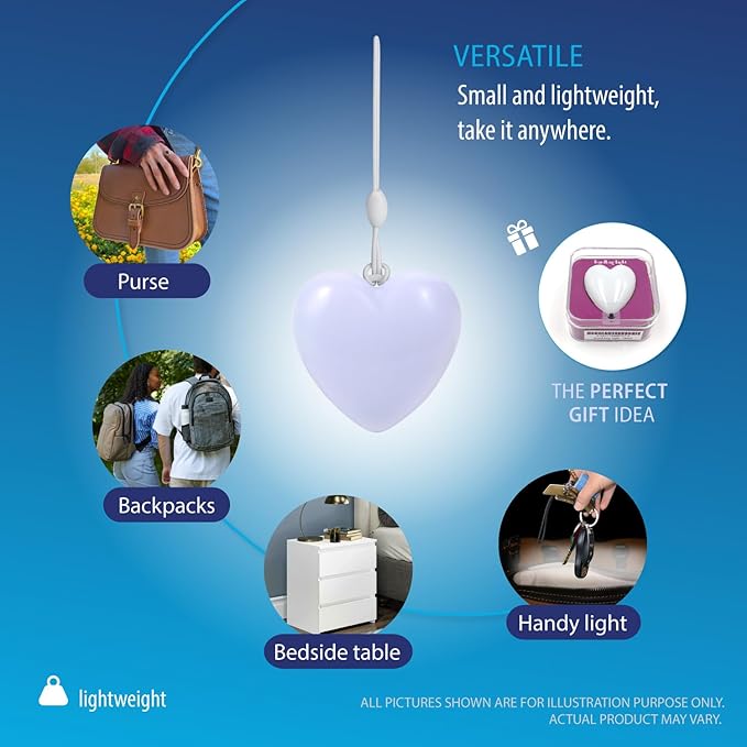 HaloHeart™ – Motion-Activated LED Bag Light