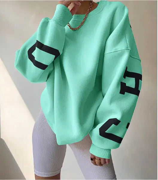 Casual Printed Thickened Top