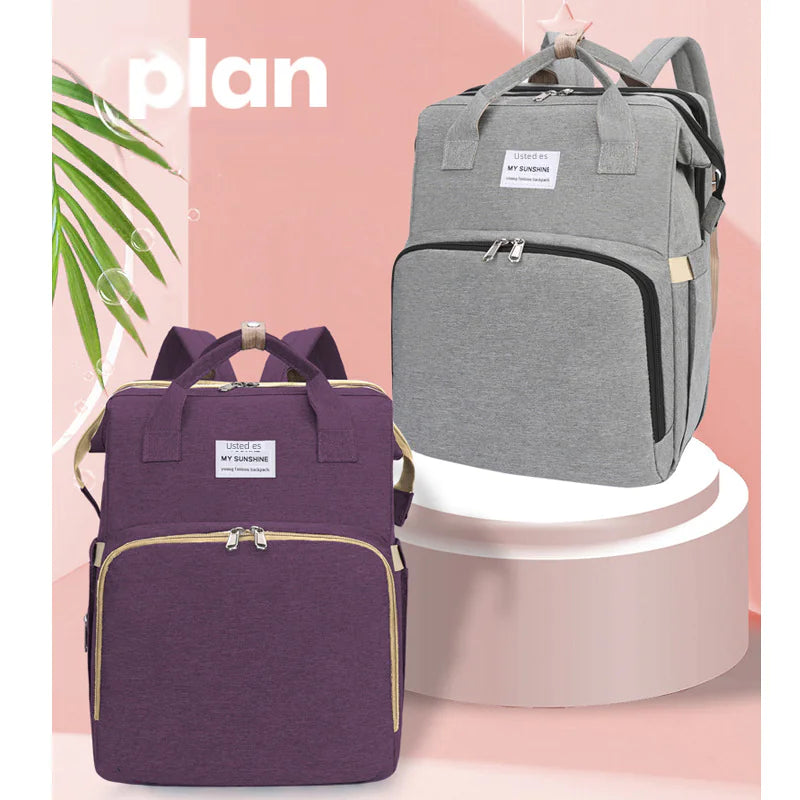 SleepNest™ – Premium All-in-One Diaper Bag & Bed