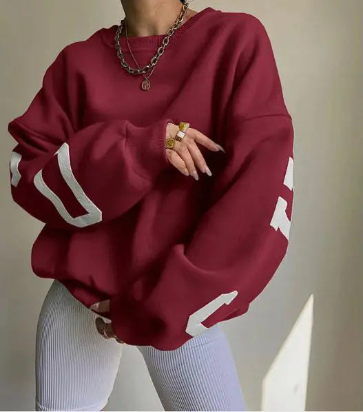 Casual Printed Thickened Top
