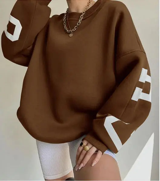 Casual Printed Thickened Top