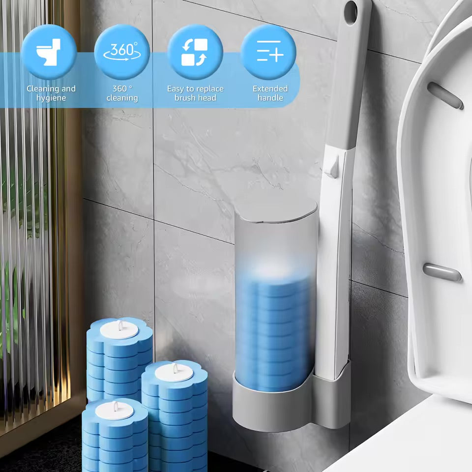 FreshSwipe™ – Disposable Toilet Brush Set with Flushable Cleaning Heads