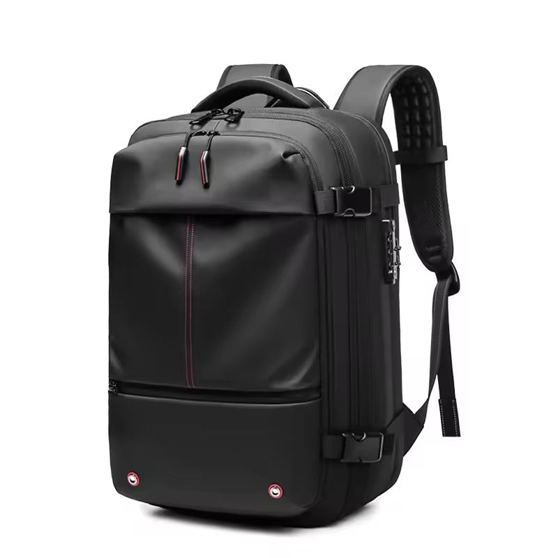 VaultPack™ – Expandable Compression Travel Backpack with Built-In USB & Laptop Storage