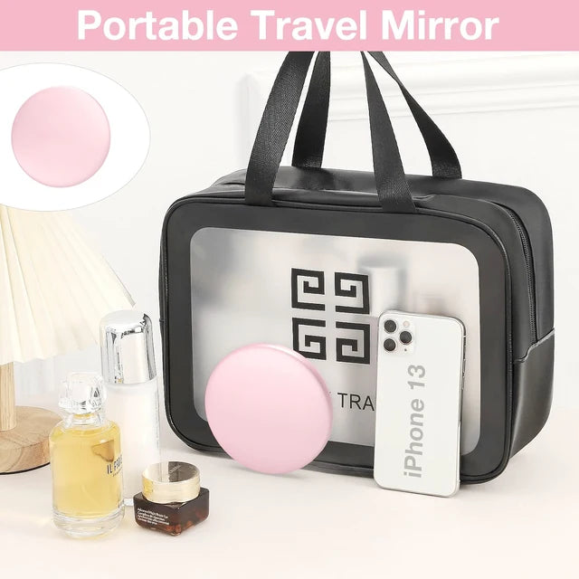 LumiGlow Mirror™ – Portable Cosmetic Mirror with Adjustable LED Light