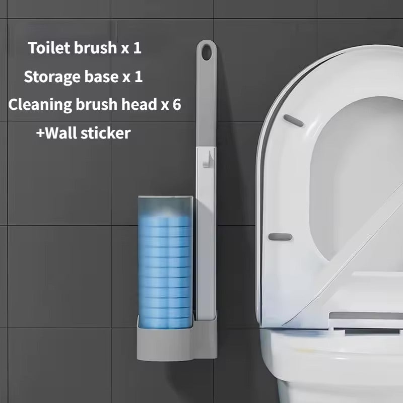 FreshSwipe™ – Disposable Toilet Brush Set with Flushable Cleaning Heads
