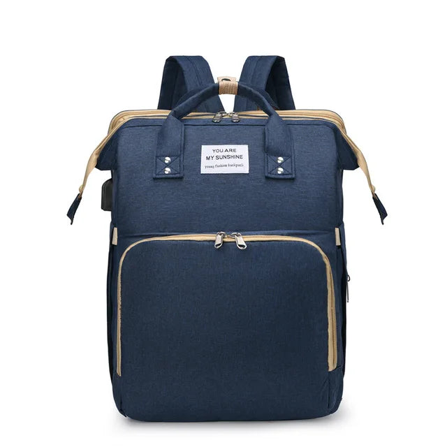 SleepNest™ – Premium All-in-One Diaper Bag & Bed