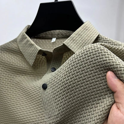 Silk Mesh Polo Shirt