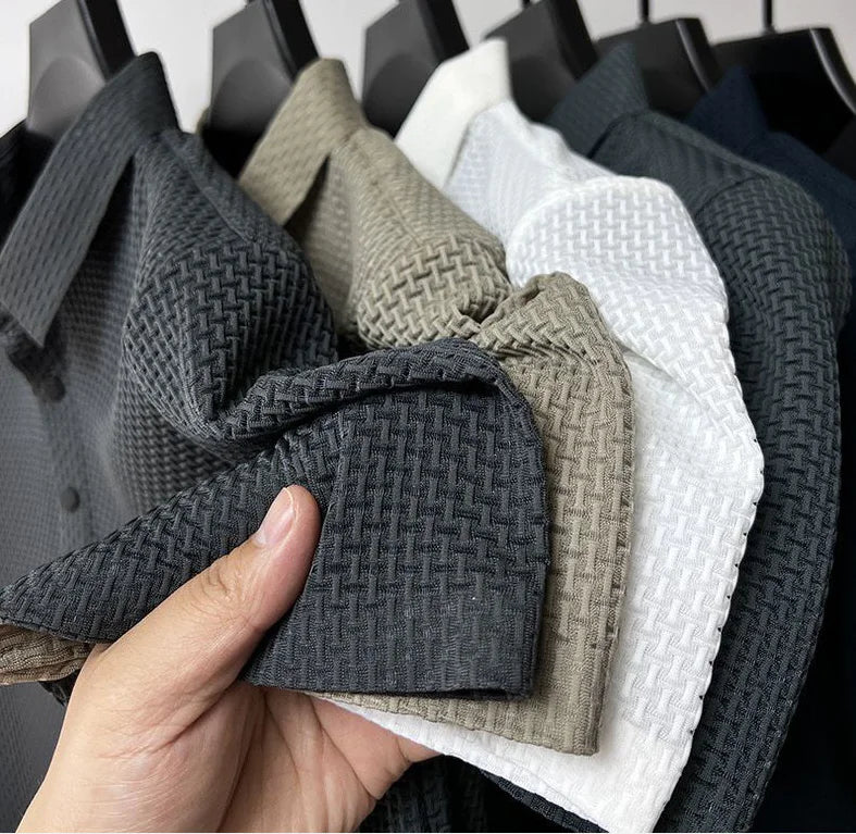 Silk Mesh Polo Shirt