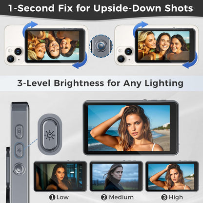 SnapMirror™ – Magnetic Dual-Screen Selfie Display