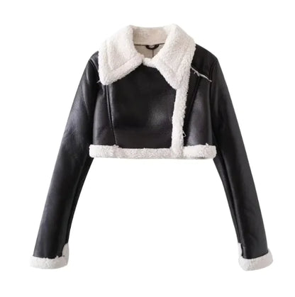 Women's Vintage Faux Leather Jacket