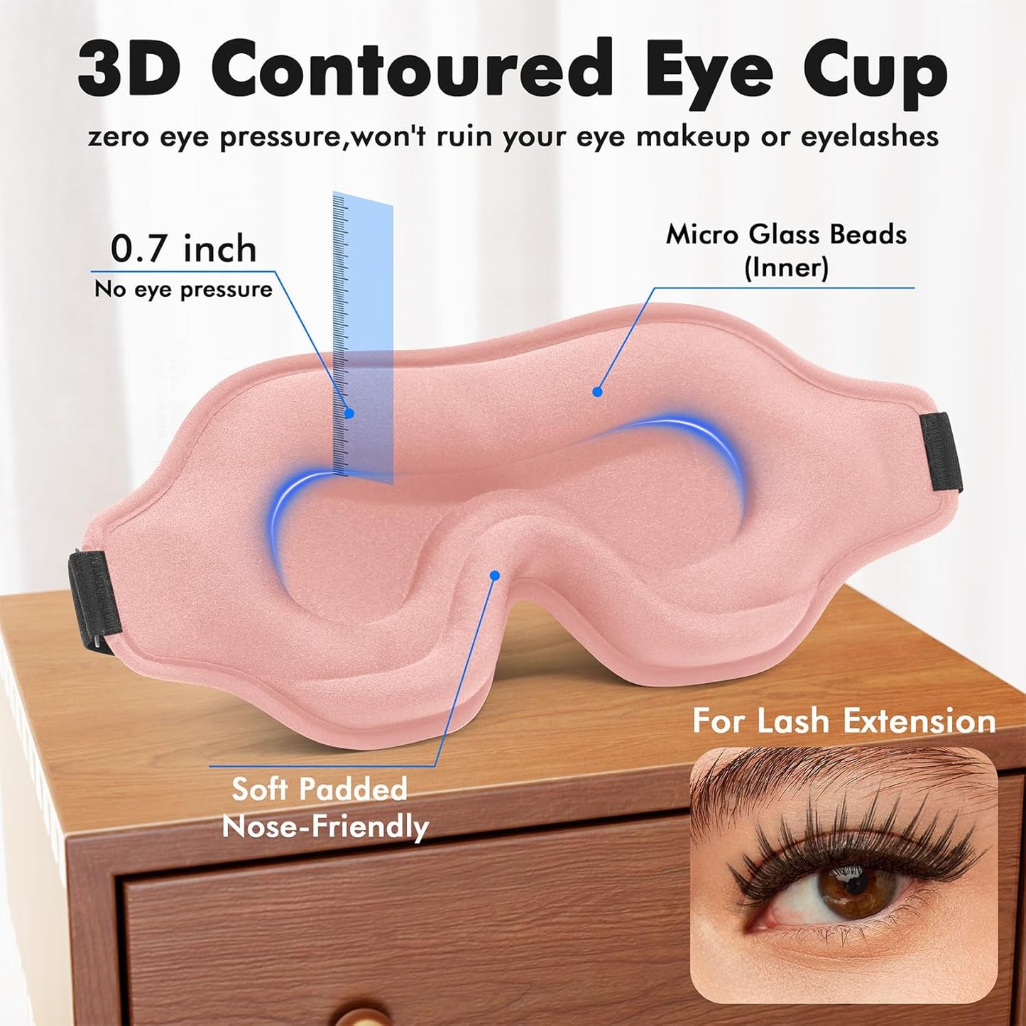 DreamShade™ – 3D Contour Eye Mask for Light-Blocking Comfort & Deeper Sleep
