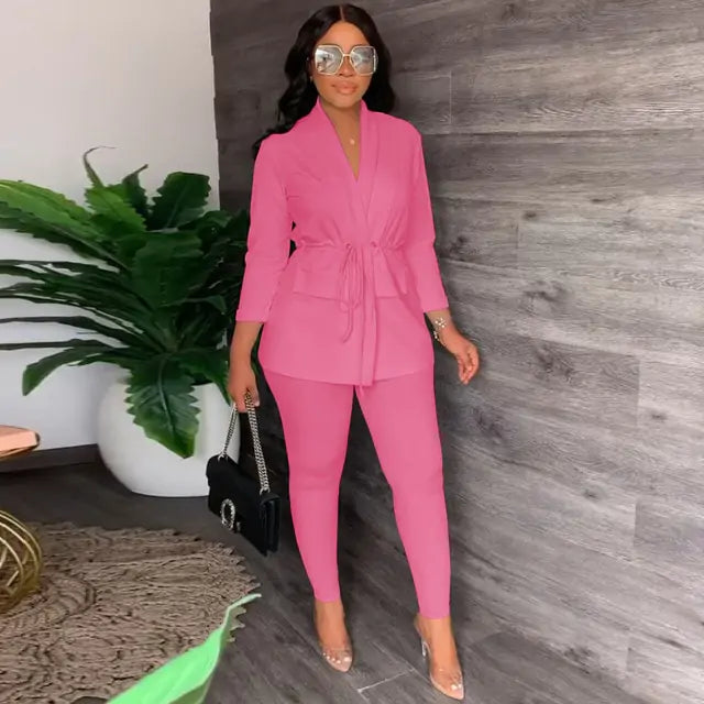 Stylish Lace-Up Leisure Set