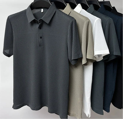 Silk Mesh Polo Shirt