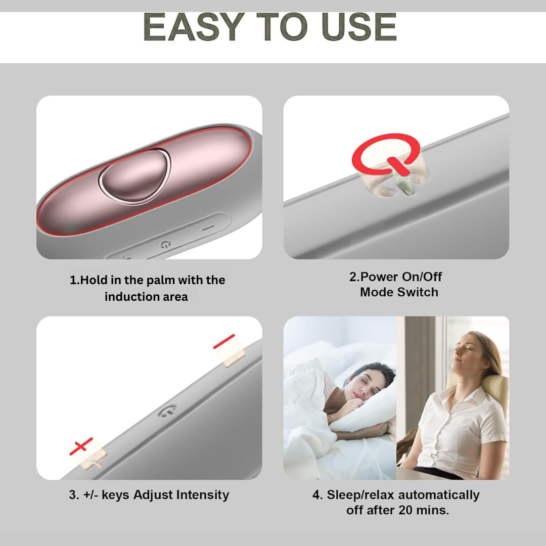 CalmPulse™ – Handheld Natural Sleep & Anxiety Companion