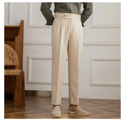 Men's High Waist Straight Pants