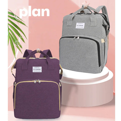 SleepNest™ – Premium All-in-One Diaper Bag & Bed