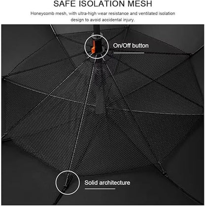 SunMist™ – UV-Blocking Umbrella with Cooling Spray & Fan