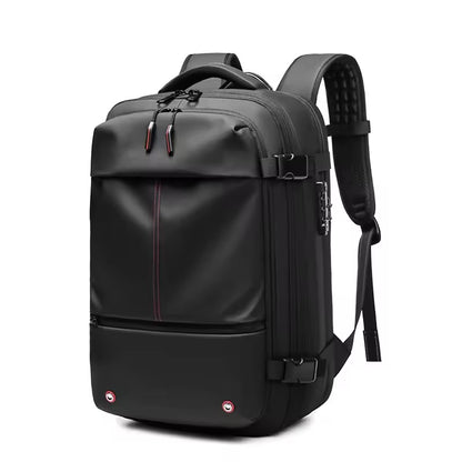 VaultPack™ – Expandable Compression Travel Backpack with Built-In USB & Laptop Storage