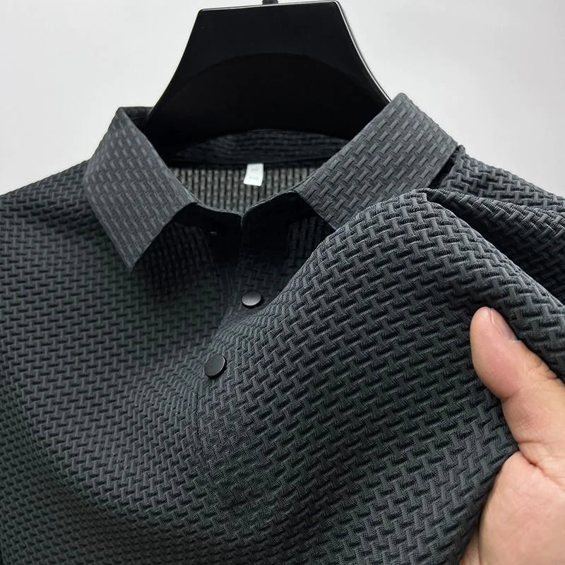 Silk Mesh Polo Shirt