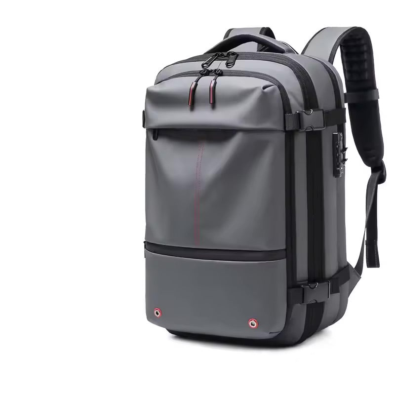 VaultPack™ – Expandable Compression Travel Backpack with Built-In USB & Laptop Storage