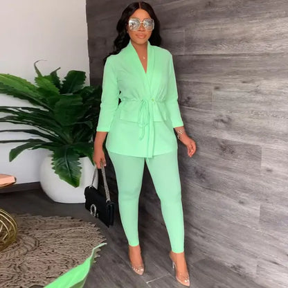 Stylish Lace-Up Leisure Set