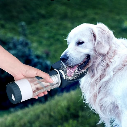 PawSip™ 2.0 – Foldable 2-in-1 Food & Water Travel Bottle for Pets