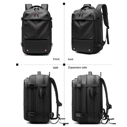 VaultPack™ – Expandable Compression Travel Backpack with Built-In USB & Laptop Storage