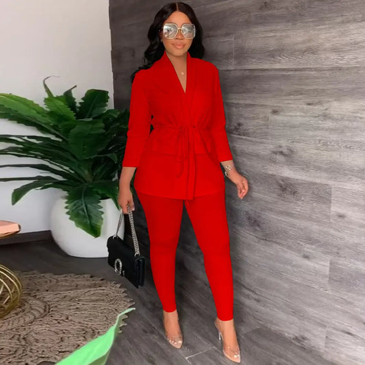 Stylish Lace-Up Leisure Set
