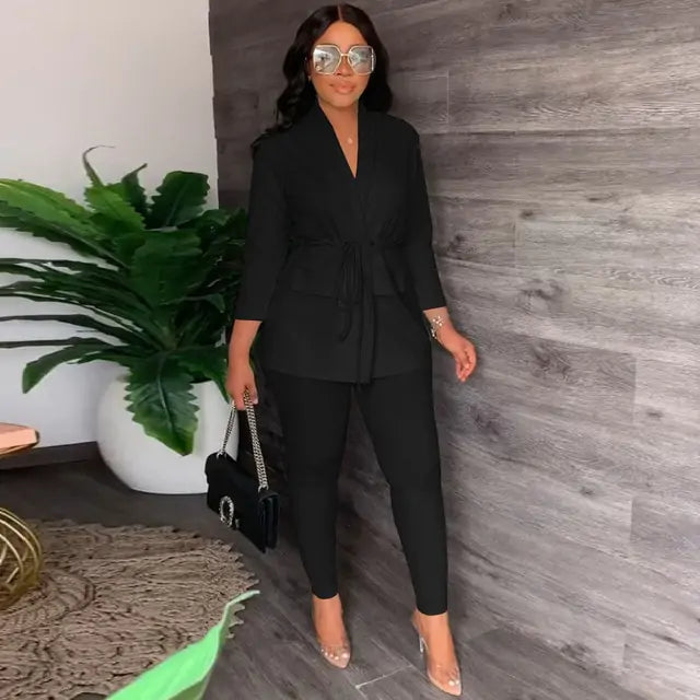 Stylish Lace-Up Leisure Set