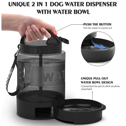 2.2L Dog Water Bottle for Outdoor Activities